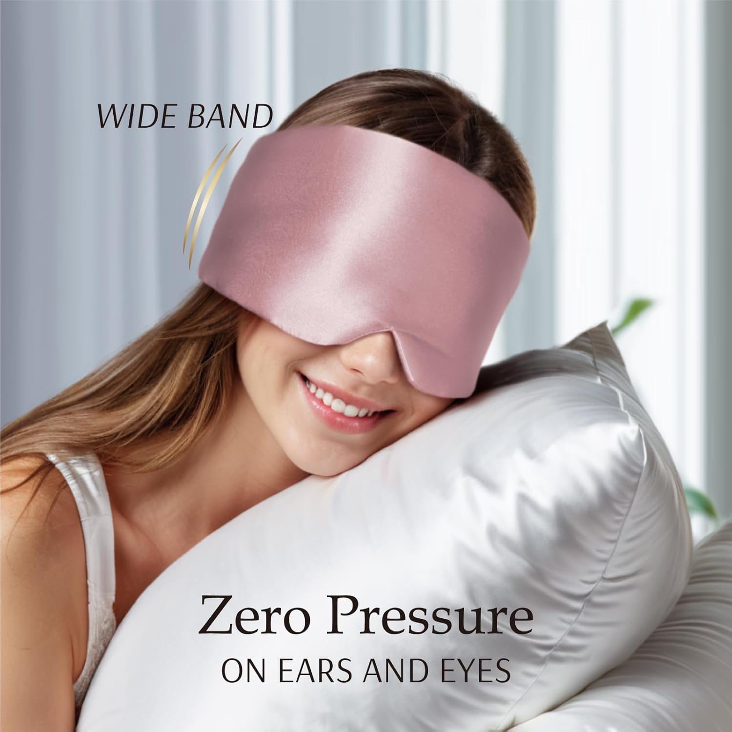 Sharmnlace™ 100% Mulberry Silk Sleep Mask – Wrinkle-Free Beauty Sleep & Total Light Block