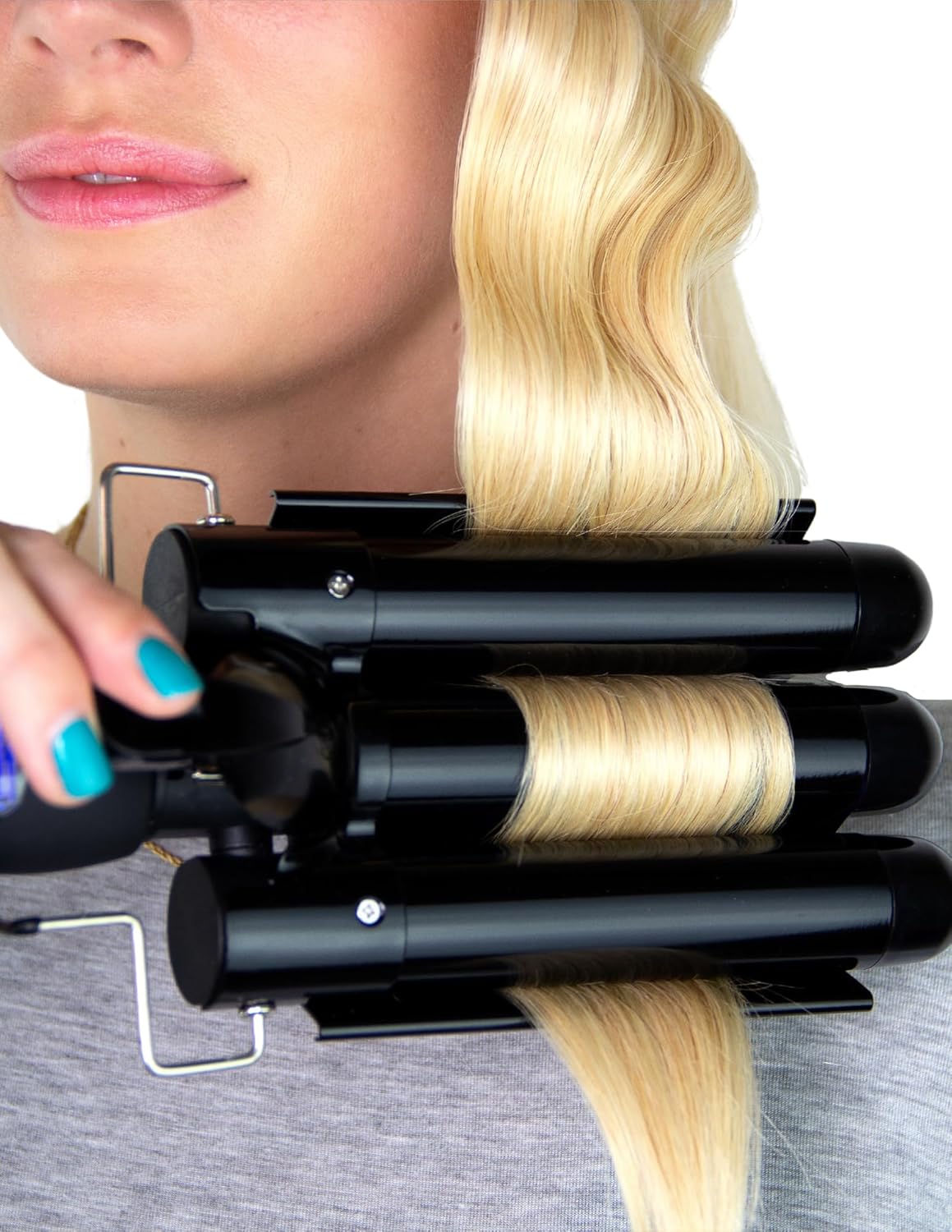 3-Barrel Ceramic Hair Curler – Adjustable Temp, Frizz-Free Styling