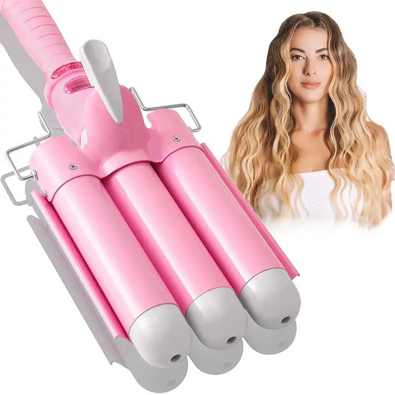 3-Barrel Ceramic Hair Curler – Fast Heat, Frizz-Free Glam Waves
