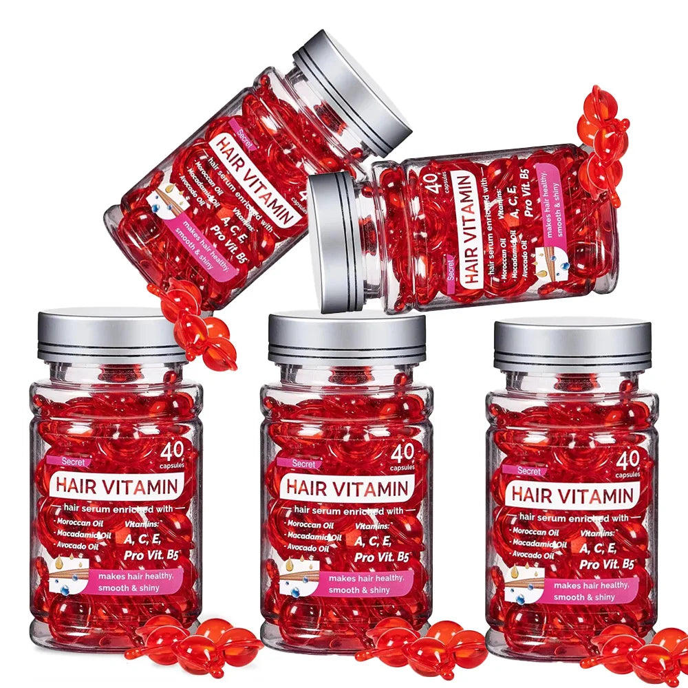 Moroccan Argan Oil Hair Capsules – 40-Pack Repair & Nourishment