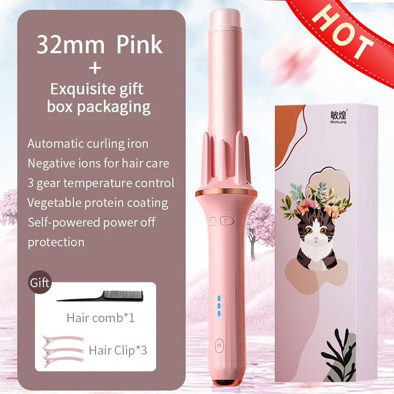 CurlWave Automatic Curler – 28/32mm Adjustable Temperature
