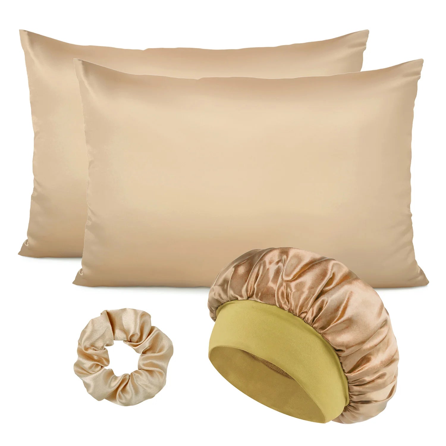 Silky Sleep Set – 4-in-1 Pillowcase & Hair Accessories Bundle