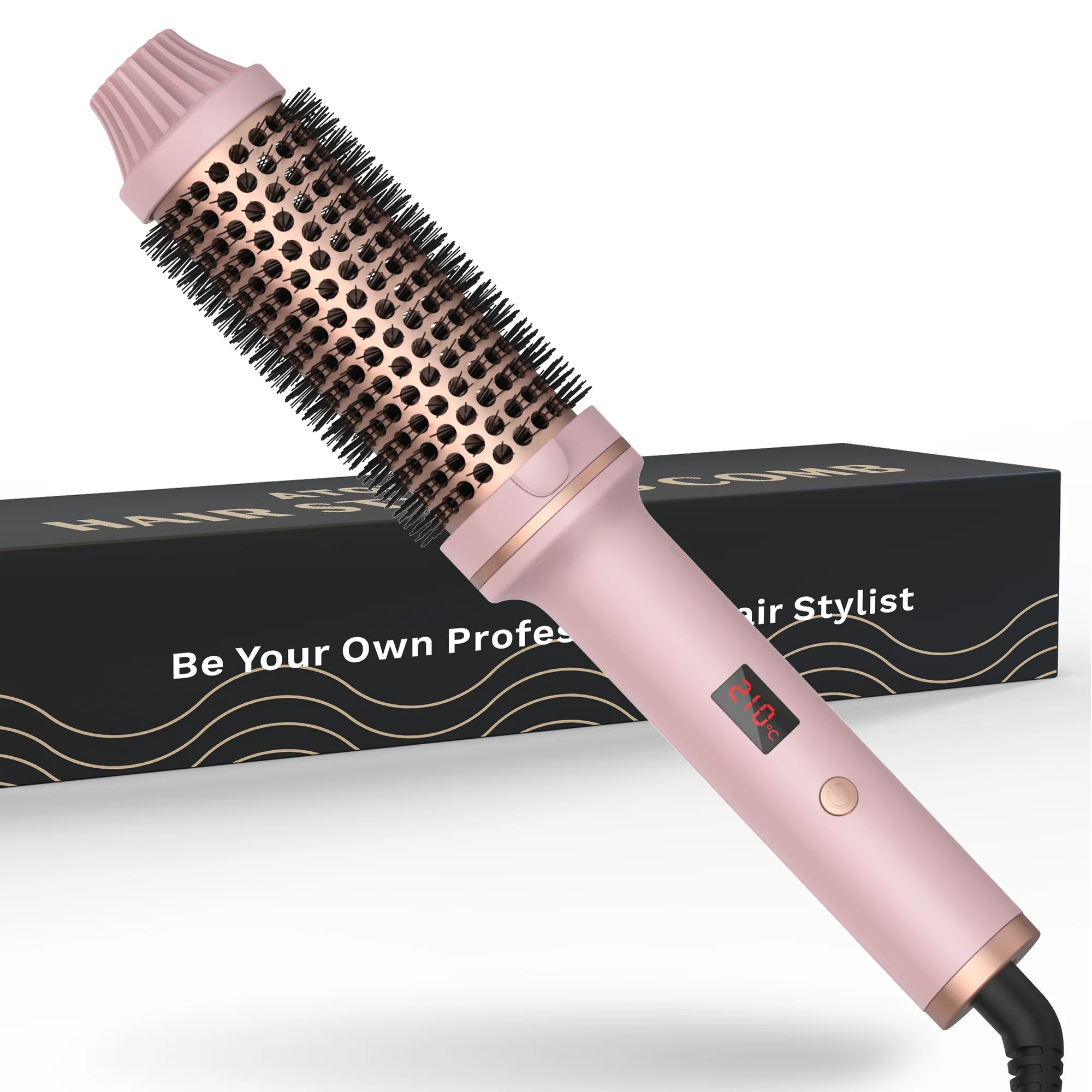 Curling Brush – 1.5” Tourmaline Ceramic Barrel for Soft Waves & Shine