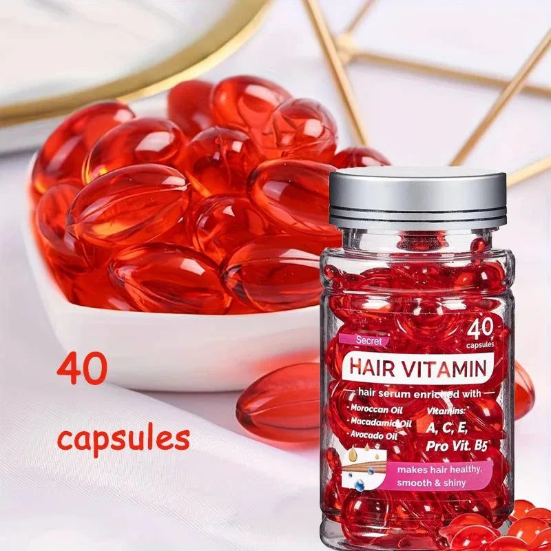 Moroccan Argan Oil Hair Capsules – 40-Pack Repair & Nourishment