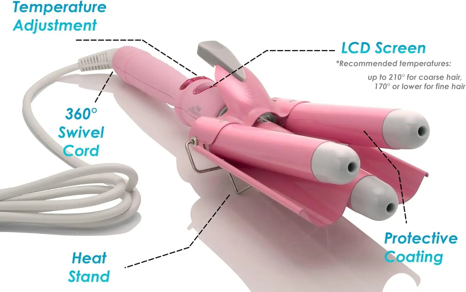 3-Barrel Ceramic Hair Curler – Fast Heat, Frizz-Free Glam Waves
