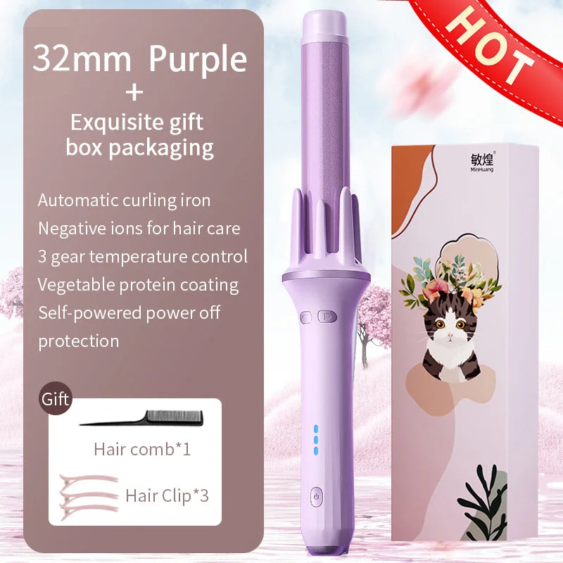 CurlWave Automatic Curler – 28/32mm Adjustable Temperature