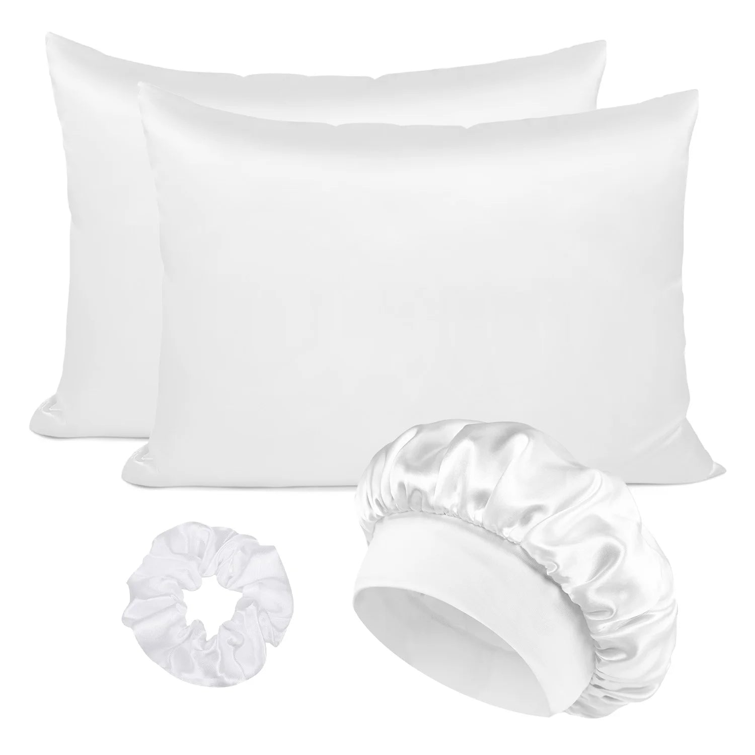 Silky Sleep Set – 4-in-1 Pillowcase & Hair Accessories Bundle