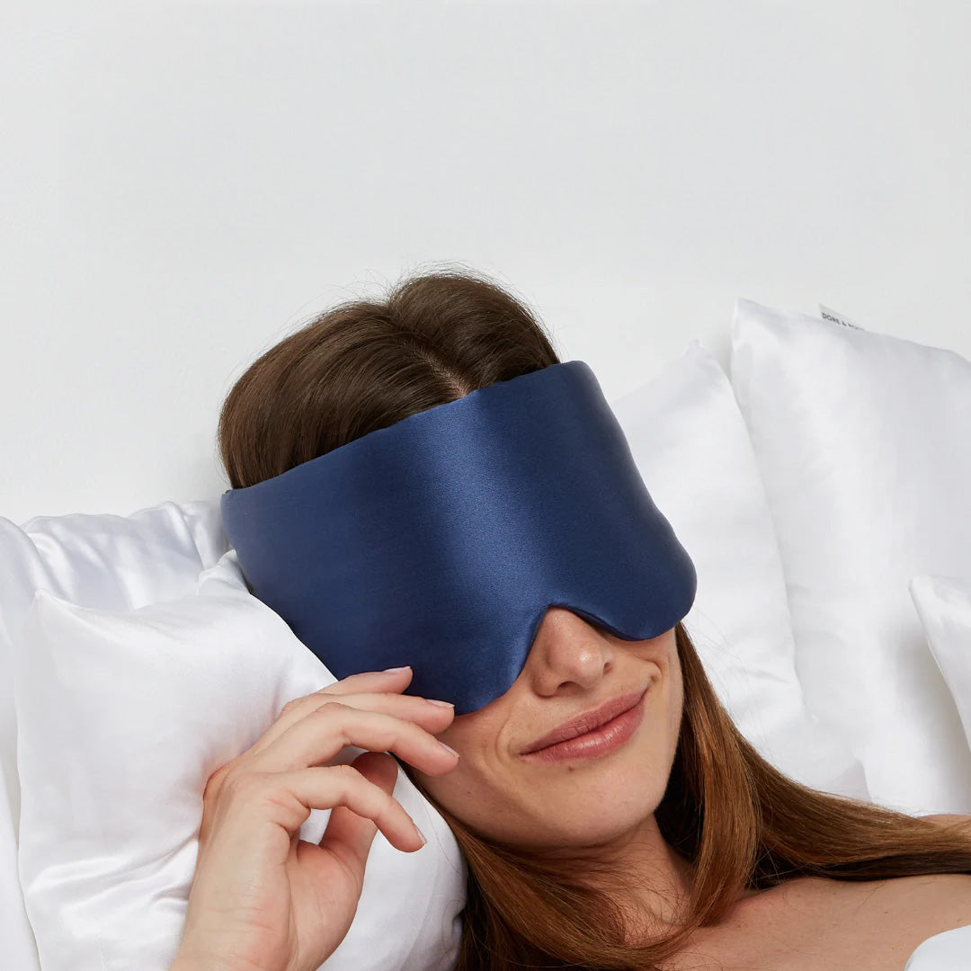 Sharmnlace™ 100% Mulberry Silk Sleep Mask – Wrinkle-Free Beauty Sleep & Total Light Block