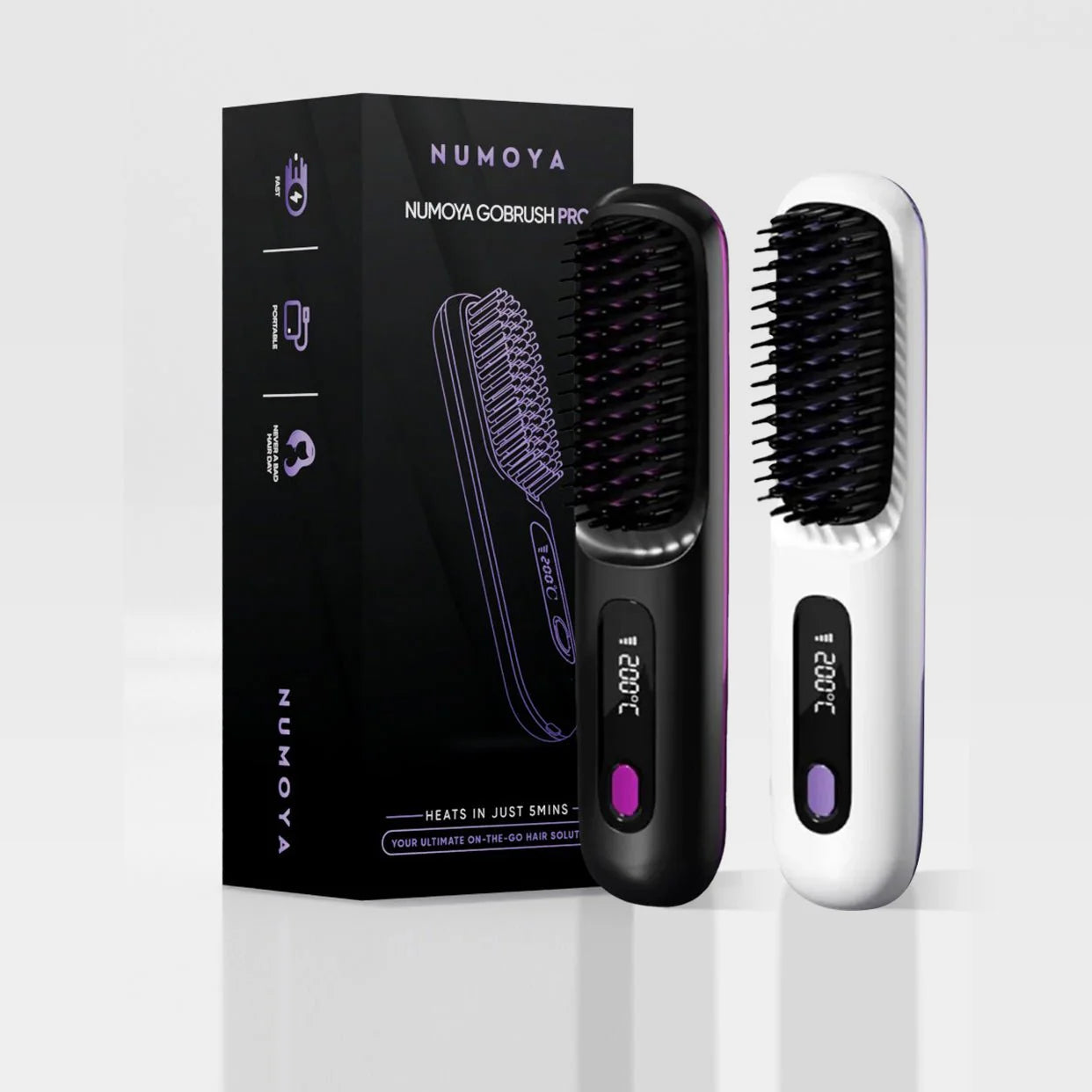 Portable Straightener Brush - GoBrush PRO